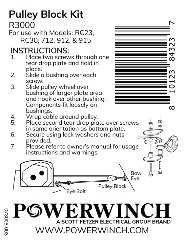 R3000 - Pulley Block Kit - Image 2