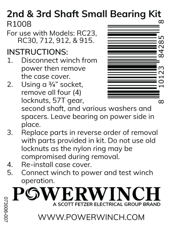 R1008 - 2nd/3rd Shaft - Small Bearing Kit - Image 3