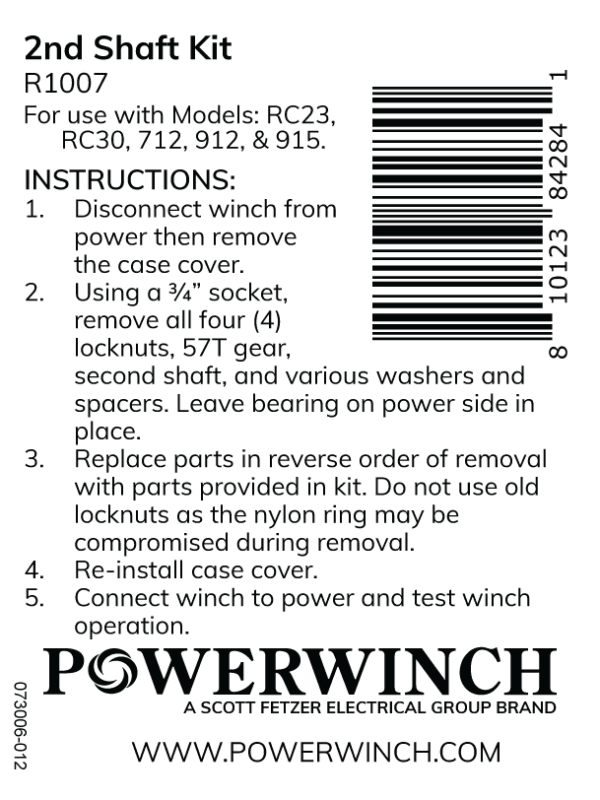 R1007 - 2nd Shaft Kit - Image 3