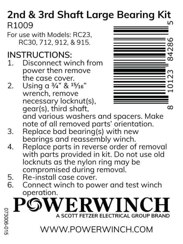 R1009 - 2nd/3rd Shaft - Large Bearing Kit - Image 3