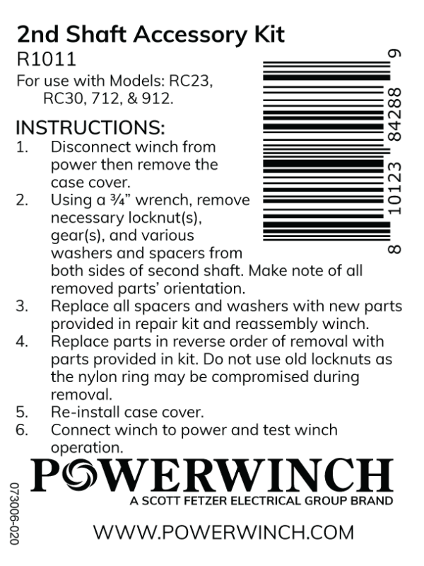 R1011 - 2nd Shaft Accessory Kit - Image 3