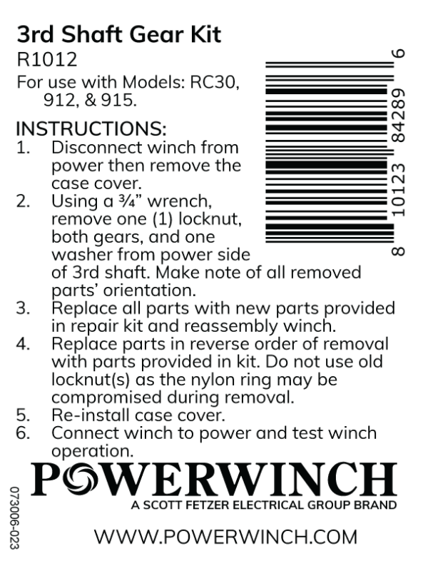 R1012 - 3rd Shaft Gear Kit - Image 3