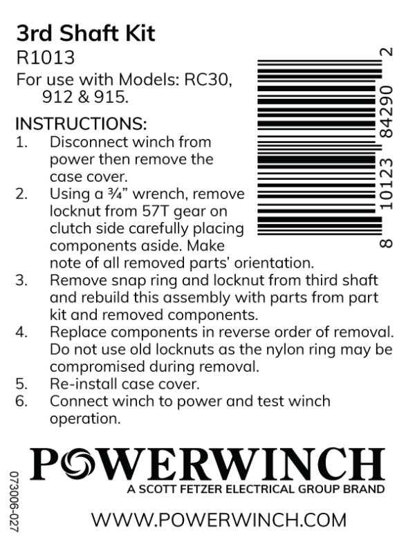 R1013 - 3rd Shaft Kit - Image 3