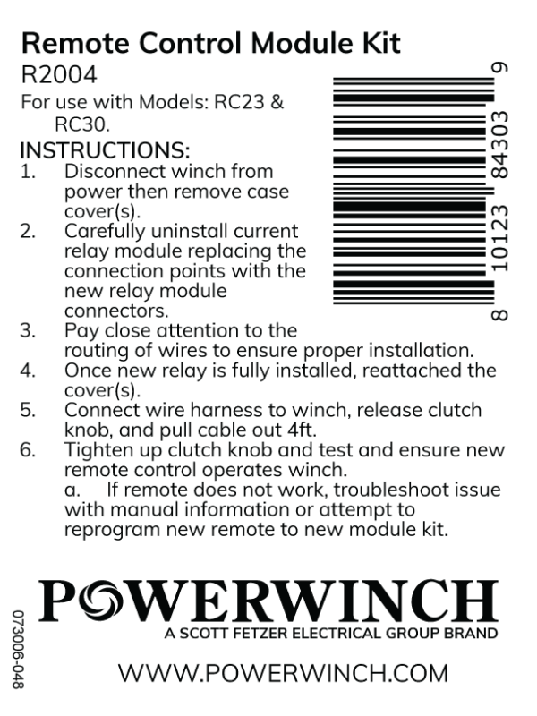 R2004 - Remote Control Module Kit, RC23/RC30 - Image 3