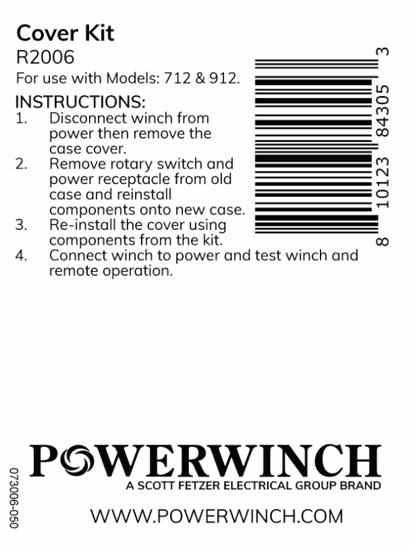 R2006 - Cover Kit, Model 712/912 - Image 2