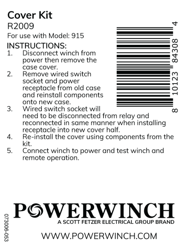 R2009 - Cover Kit, Model 915 - Image 2