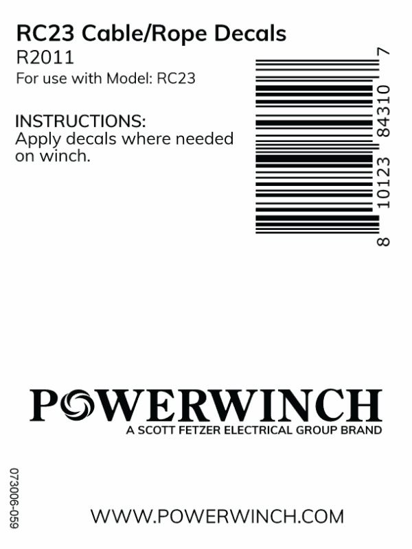 R2011 - Decals, RC23, Cable - Image 2