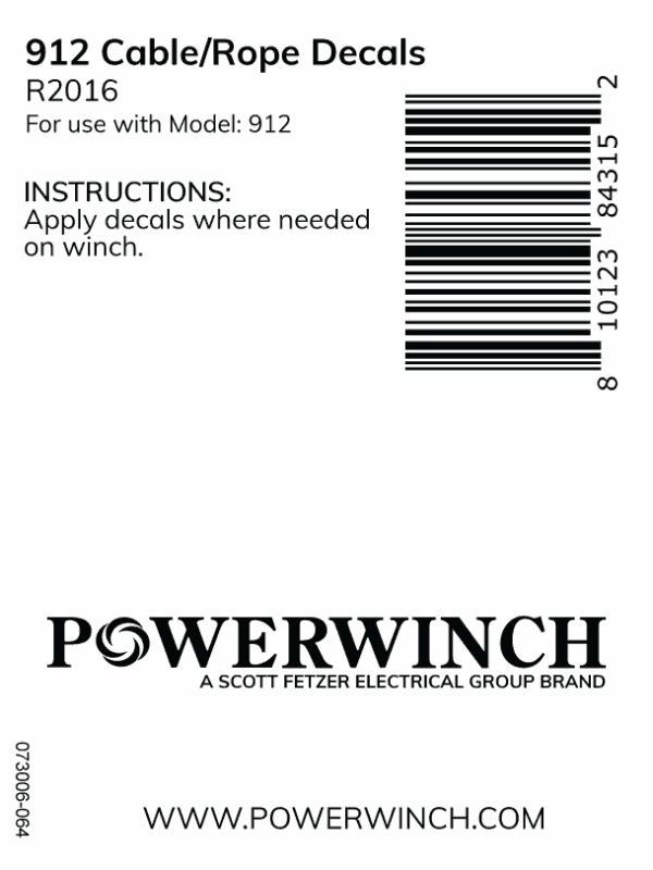 R2016 - Decals, Model 912 - Image 2