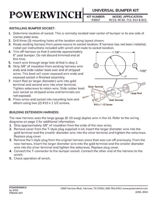 R3007 - Bumper Wiring Kit - Image 2